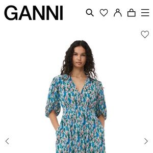 Ganni Multicolor Floral Dress